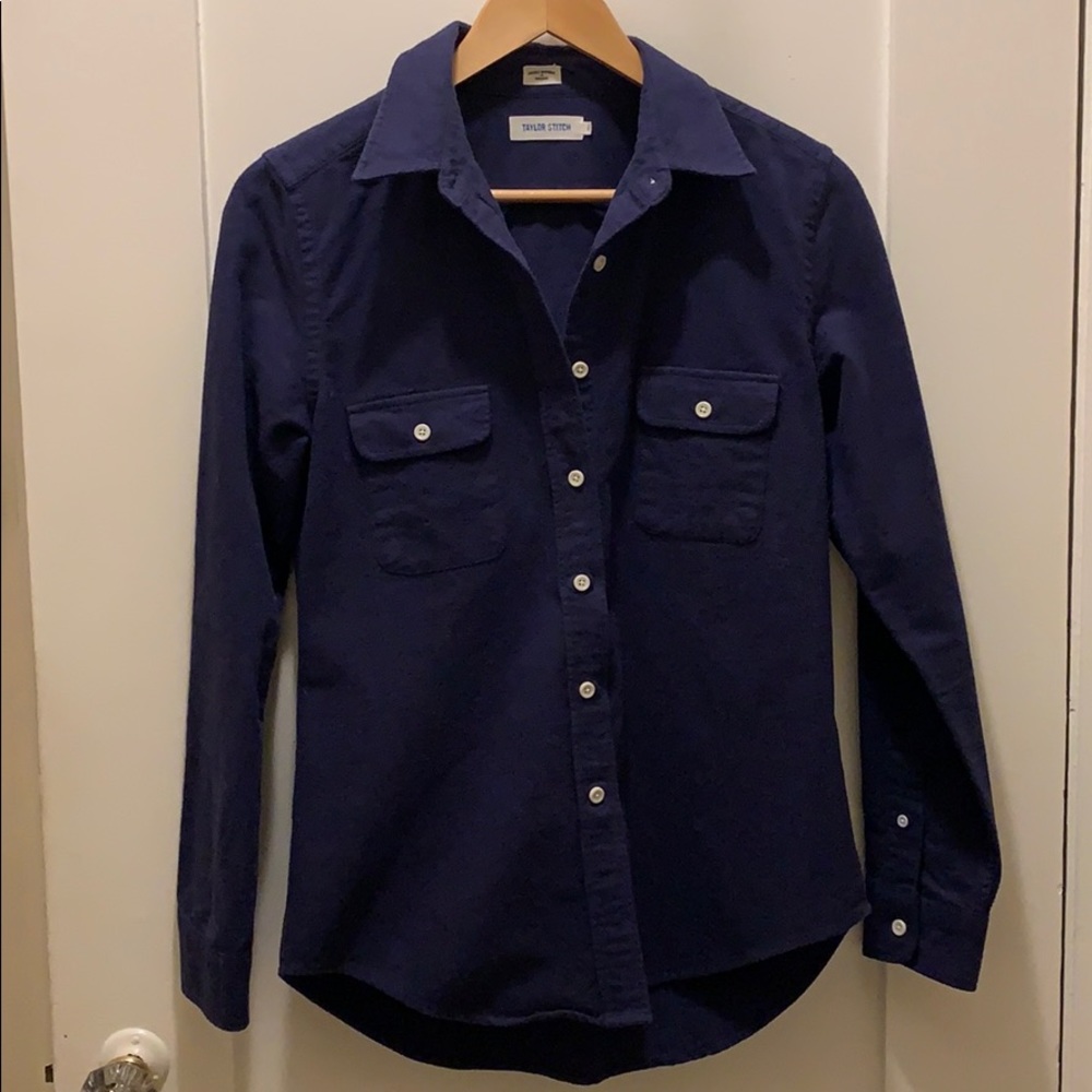 Taylor Stitch Navy Flannel Shirt